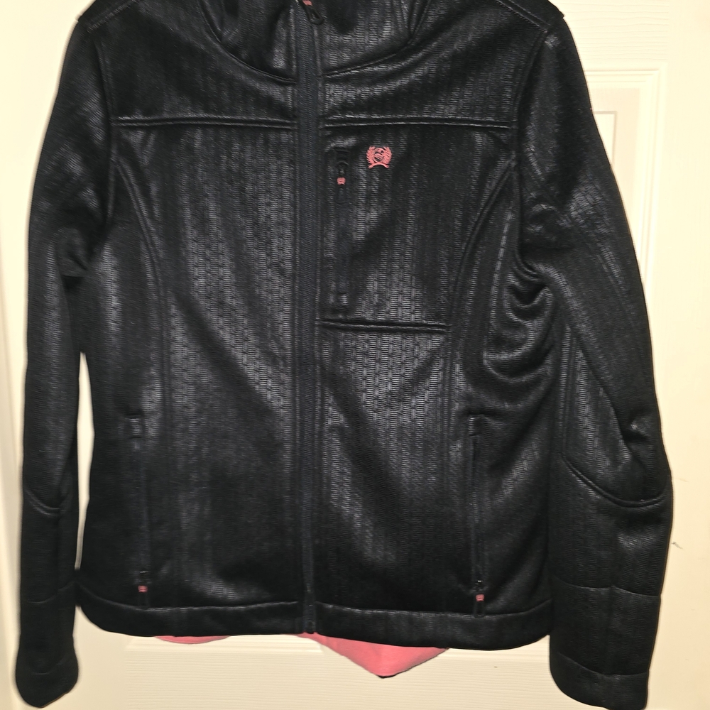 Cinch Miller Storm Defense Concealed Carry Jacket Women's Large Embossed Black - Picture 9 of 13